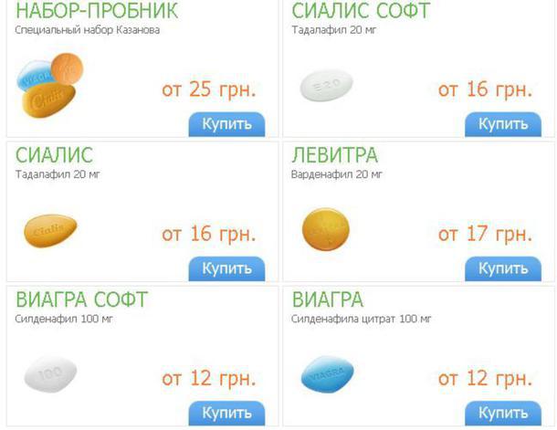 Дженерики виагры, левитры и сиалиса, которые можно дешево купить