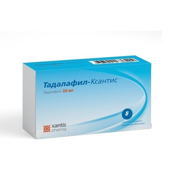 ТАДАЛАФИЛ таблетки 20 мг * 4 АКОРД TADALAFIL tablets 20 mg.